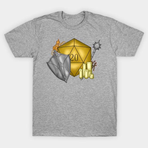 Cleric dice T-Shirt by JadedWolvesArt